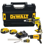 Dewalt DCF620P2K Brushless Drywall Screwdriver with Attachment, 2x 5.0Ah Battery