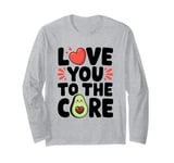 Love You To The Core - Cute Avocado Valentine's Day Lover Long Sleeve T-Shirt