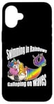 iPhone 16 Plus Swimming in Rainbows Galloping on Waves Mystic Hybrid Case