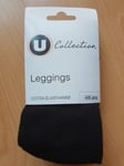 LEGGING COLLANT SANS PIED COTON AGE 4/6 ANS NOIR GRAND CONFORT