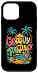 Coque pour iPhone 12 mini Rétro Groovy Pap Pap Daddy pour la fête des pères papa, grand-père homme