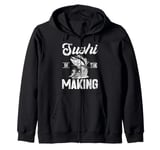 Sushi in the Making Tuna Fishing Zip Hoodie