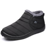 Winter Warm- Vattentät fotled, Slip-on Fur Snow, Sneakers BLACK 39