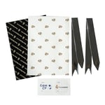 Grupo Erik - Set Papier Cadeau Real Madrid - 2 Feuilles 50x70cm, 2 Étiquettes, 2 Noeuds - Papier 70g/m²