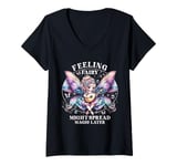 Womens Fairy Fairycore Feeling fairy might spread magic later V-Neck T-Shirt