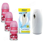 Airpure Air Freshner Automatic Spray Machine 3 x  Refills True Romance