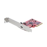 StarTech.com Carte PCIe 1 Port USB 3.2 Gen 2 - Carte Contrôleur USB-C SuperSpeed 20Gbps PCI Express 3.0 x 4 - Carte Adaptateur PCIe USB Type-C Add. - Carte ext. - Windows & Linux (PEXUSB321C)