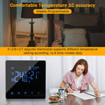 (Black Wifi Electric Heating 16A) Wifi Smart Electric Heating Thermostat GB