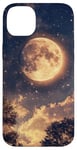 Coque pour iPhone 14 Plus Soleil Lune Etoiles Ciel Nuit Céleste Nuit Étoilée