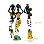 Vilead-Statue de Femme Africaine en Résine,Figure d'Art Moderne,Accessoires de Décoration Intérieure pour Salon,Bureau,Cadeaux de Nouvel An - Type 20cm set of 3