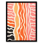 The Sand After The Sea 2 Abstract Waves Living Room Framed Wall Art Print