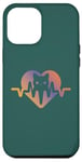 Coque pour iPhone 12 Pro Max Chat Heartbeat Nurse Animal Kitty Mom & Dad Heart Retro