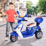 Electric Ride on Motorbike Toy Car Kids  Children Battery Tricycle 6V - Blue