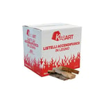 Kasart - Lamelles briquet en bois mixte se'che' pack de 14 dm pour chemine'es barbecue et poeles