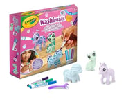 CRAYOLA - Washimals Pets, Kit Recharge avec 3 Bébés Animaux aux couleurs pastel, 3 Feutres Lavables et brosse, Jeux et Cadeau pour Enfants, à partir de 3 Ans, 74-7511