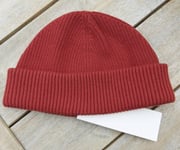 Genuine ARKET of Sweden Brick Red Dockyard BEANIE Hat MENS SUPER COMFY Tag