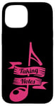 Coque pour iPhone 15 Prendre des notes musicales amusantes jeu de mots pour musicien musique drôle