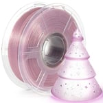 iSANMATE Transparent Glitter PLA Filament 1.75 mm, Filament PLA Transparent Glitter pour Imprimante 3D, Bobine de 1 kg de PLA Clair, Précision +/- 0.03 mm (PLA-Glitter-Light Purple)