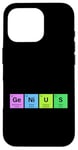 Coque pour iPhone 16 Pro GENIUS Tableau périodique Science Cadeau STEM Lab Chimiste Elements