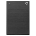 5 TB Seagate One Touch Portable Drive, 2.5", lösenordsskyddad, USB 3.0, med Seagate Rescue Data Recovery - Svart