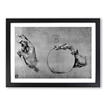 Big Box Art Albrecht Durer Hand of God The Father Framed Wall Art Picture Print Ready to Hang, Oak A2 (62 x 45 cm)