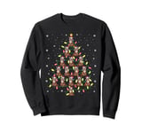 Coyote Santa Christmas Tree Lights Ugly Sweater Style Sweatshirt