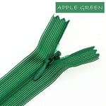 LIANLI 3 # 60 cm Fermetures éclair invisibles DIY Bobine en nylon Fermeture éclair pour coudre vêtements, coussin, oreiller, vert pomme, 60 cm