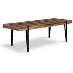 Table à manger extensible rectangle austria 10-12 personnes bois pied épingle noir 200-240 cm