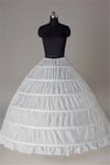 Jupon De Mariage Long À 6 Cerceaux Crinoline,Noir Et Blanc,Robe De Bal,Jupe Sous-Jupe,Demi-Jupe,Accessoires 2023