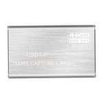 Carte d'acquisition vidéo 4K,USB 3.0,HDMI,avec boucle Audio,pour PC,Youtube,OBS,diffusion en direct - Type Argent