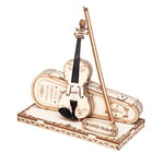 ROKR Puzzle 3D Maquette en Bois a Construire Instruments de Musique pour Adulte Enfants, Kits de Modèles de Bricolage Construction Jouet (Violin Capriccio)