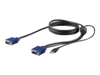 StarTech.com 6 ft. (1.8 m) USB KVM Cable for StarTech.com Rackmount Consoles - VGA and USB KVM Console Cable (RKCONSUV6) - Câble vidéo / USB - mini-VGA (M) pour USB, HD-15 (VGA) (M) - 1.8 m -...