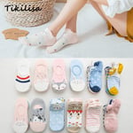 MIWNXM 10 Paires Cotton Women Socks Female Casual Boat  Cartoon Harajuku Unicron Cat Cute Invisiable Funny Girl Ankle Sock