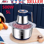 5L 500W Electric Meat Grinder Mincer Mixer Blender Food Chopper Processor UK