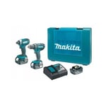 Azura Home Design - ensemble de 2 machines makita 18 v perceuse visseuse sans fil DDF482 + visseuse à choc sans fil DTD152