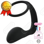 LSC® Male Silikon Prostata Massager Anal Plugg Vuxenprodukter Sexleksaker-svart