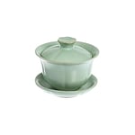 TEA SOUL, GAIWAN Traditionelle Chinois, Bol à Couvercle, Tasse à Thé avec Soucoupe et Couvercle en Porcelaine RU, Format 120 ML