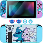 Coque Compatible Avec La Switch,Étui Switch De Protection En Souple Pour La Switch 2017 Version,Avec 4 Capuchon Joystick Switch,Absorption Des Chocs Et Anti-Rayures,Monstres Extraterrestres