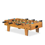 Relaxdays- Baby-Foot Mini babyfoot Enfants Adulte Jeu de Table Soccer de Voyage lxP 69 x 37 cm, Vert-Marron, 10022517, 23 x 69 x 37 cm