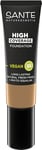 SANTE Naturkosmetik High Coverage Natural Foundation 03 Neutral Beige Fond de teint végétalien avec peptides bio, à haut pouvoir couvrant et finition naturelle, formule nourrissante et durable, 25 ml