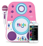 Singing Machine SMK250PP Bluetooth Sing Along Kids Karaoke Machine With LED lights and Microphone, Purple/Pink