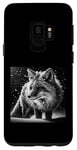 Coque pour Galaxy S9 Élégante chemise d'art renard noir et blanc pour les amateurs de faune