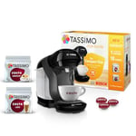 Tassimo by Bosch Style Pod Coffee Machine with Costa Americano & Costa Latte Starter Bundle, TAS1102GB2. Black