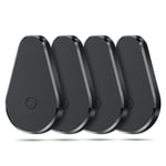 HOXE Air Tracker Tag 4 Pack, Key Finder Smart Tag Works with Apple Find My App (iOS Only), Item Locaror Tracking Tag for Luggage, Suitcases and More, Worldwide Tracking, Replaceable Battery, Black