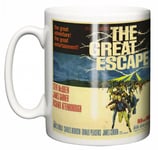 The Great Escape Poster & Scene Steve McQueen 1963 Classic Movie Ceramic Mug