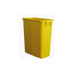 Poubelle de tri rectangulaire 60 Litres jaune sans couvercle