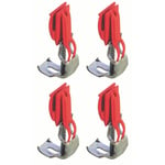 4x Fixation clip pour évier 30 x 42mm acier inoxydable et plastique rouge Franke Cuisine Pince Accessoire Pièce Rechange Lavabo