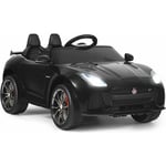 Goplus - 12V Jaguar Voiture Electrique avec Télécommande pour Enfants, Cabriolet 3-5 km/h Démarrage/Frein en Douceur,Sons et Musique avec Volume