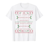 Love Actually I'll Just Be By The Mistletoe Kiss Christmas T-Shirt