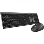 Clavier et souris BLUESTORK sans fil Grapheme PACKWLPCBK FR Noir